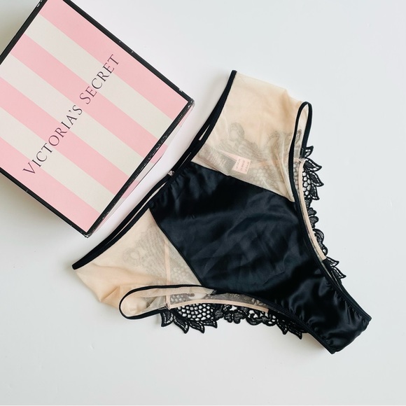 SMALL Victoria’s Secret black nude dragon high rise cheeky panty - Picture 4 of 6